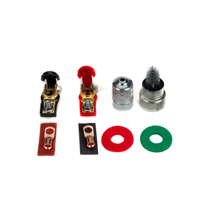 1 Pair Car Battery Cable Terminal Clamps Connectors Battery Clip Wiring with Protective Cleaning