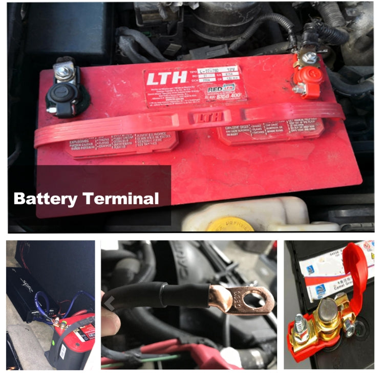 1 Pair Car Battery Cable Terminal Clamps Connectors Battery Clip Wiring with Protective Cleaning