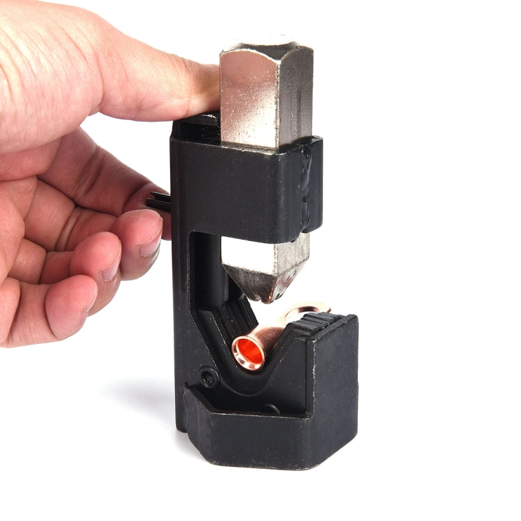 Car Battery Cable Hammer Crimper Hammer Lug Crimper Tool Pliers with T2 Copper 6 x 3/8 Heavy-duty Cold-pressed Wire Terminals