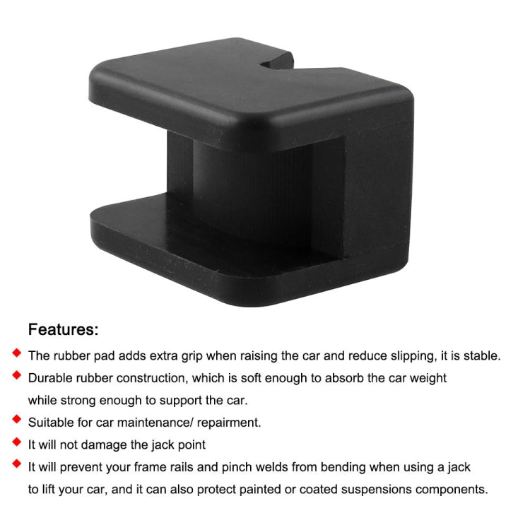 2 PCS Car Jack Pad Adapter Rubber Jack Pads Slotted Frame