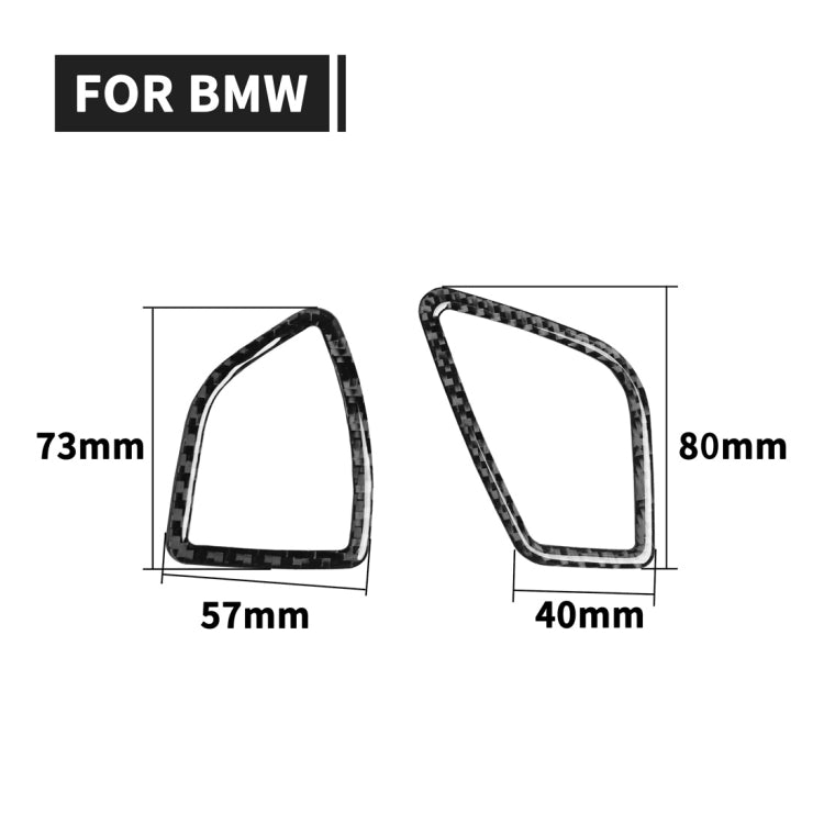 2 PCS Car Carbon Fiber Dashboard Air Outlet Decorative Sticker for BMW 3 Series F30 2013-2018 / 3GTSeries F34 2013-2017, Right Drive