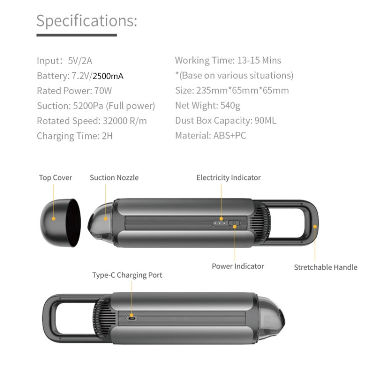 Car Portable Handheld Powerful Vacuum Cleaner