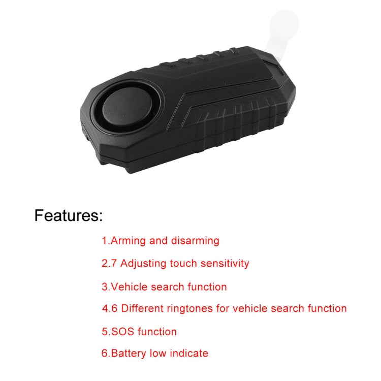 Wireless Anti-Theft Vibration Motorcycle Bicycle Waterproof Security Bike Alarm with Remote