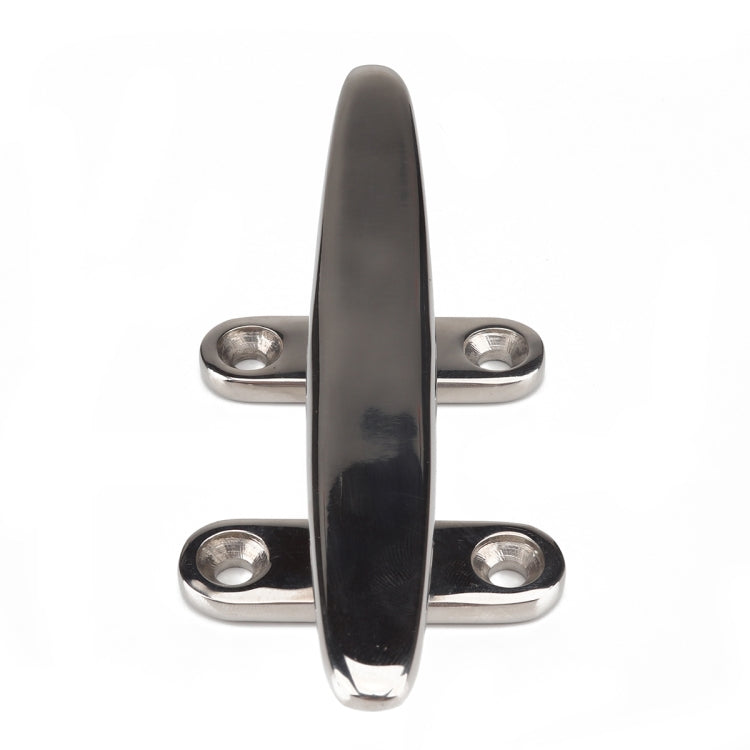 Marine Stainless Steel Flat Top 4 inch Base Boat Cleats Dock with Screws