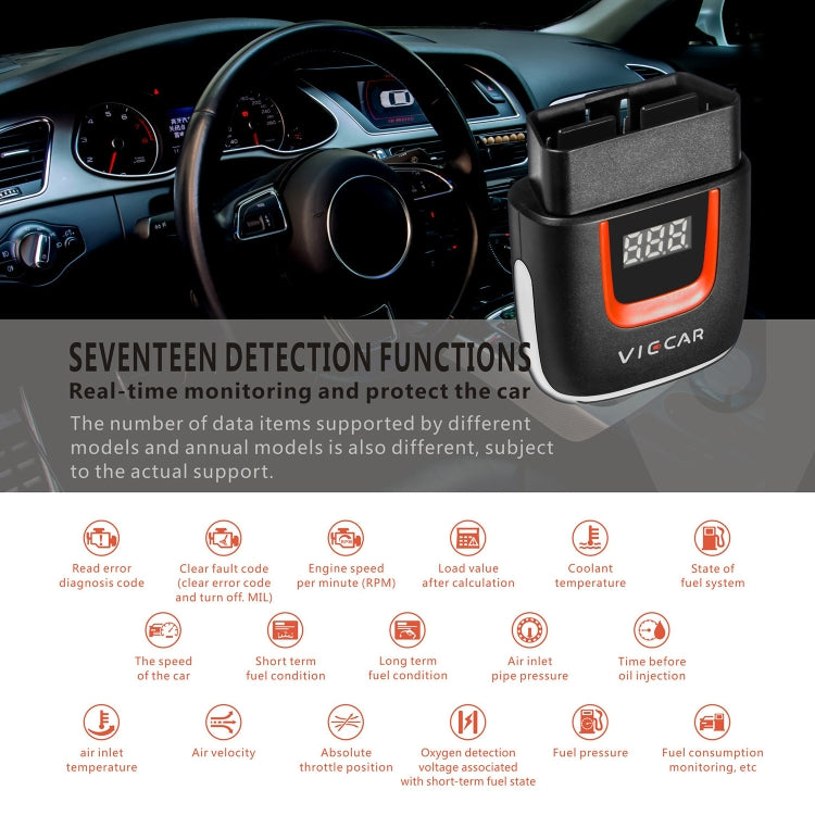 Viecar VP002 Car Mini OBD Fault Detector V1.5 WiFi Diagnostic Tool