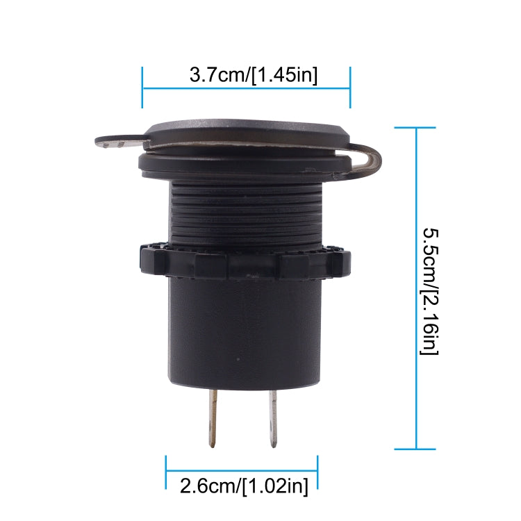 Universal Car Single Port USB Charger Power Outlet Adapter 2.4A 5V IP66 with LED Digital Voltmeter + Ammeter