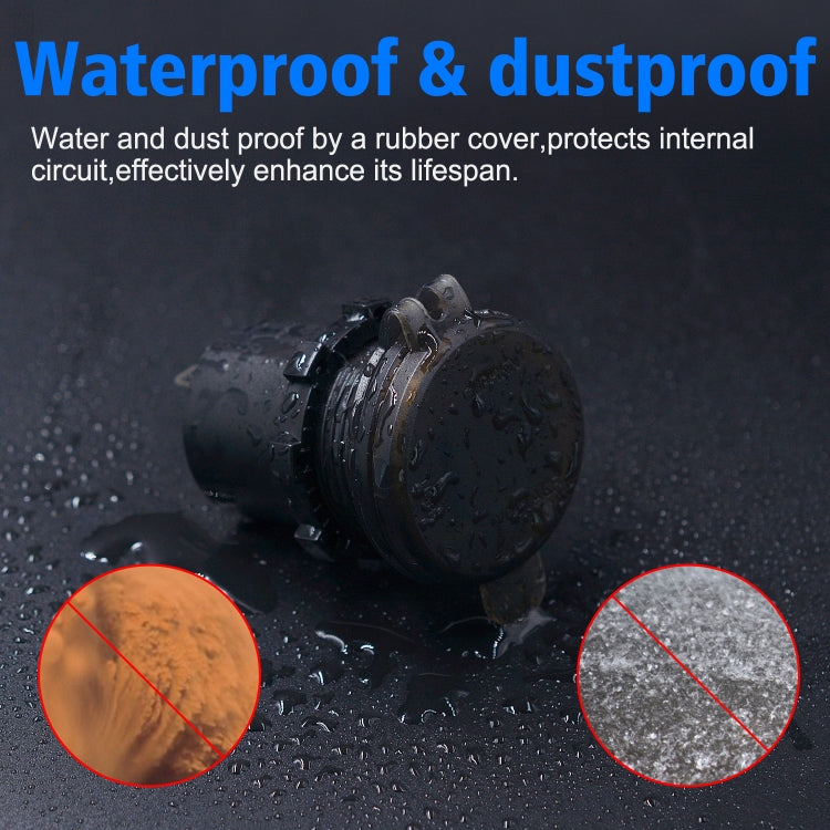 Universal Car Single Port USB Charger Power Outlet Adapter 2.4A 5V IP66 with LED Digital Voltmeter + Ammeter