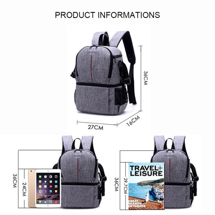 Multi-functional Waterproof Nylon Shoulder Backpack Padded Shockproof Camera Case Bag for Nikon Canon DSLR Cameras