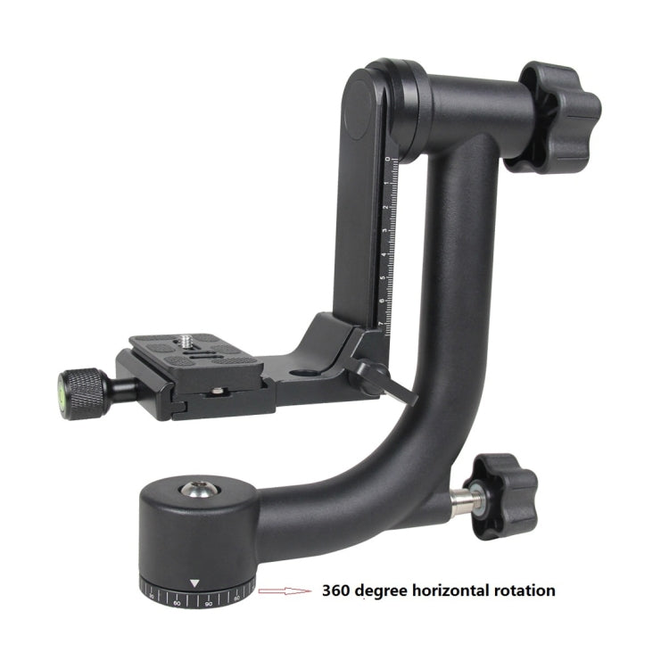 YELANGU Horizontal 360 Degree Gimbal Tripod Head for Home DV and SLR Cameras