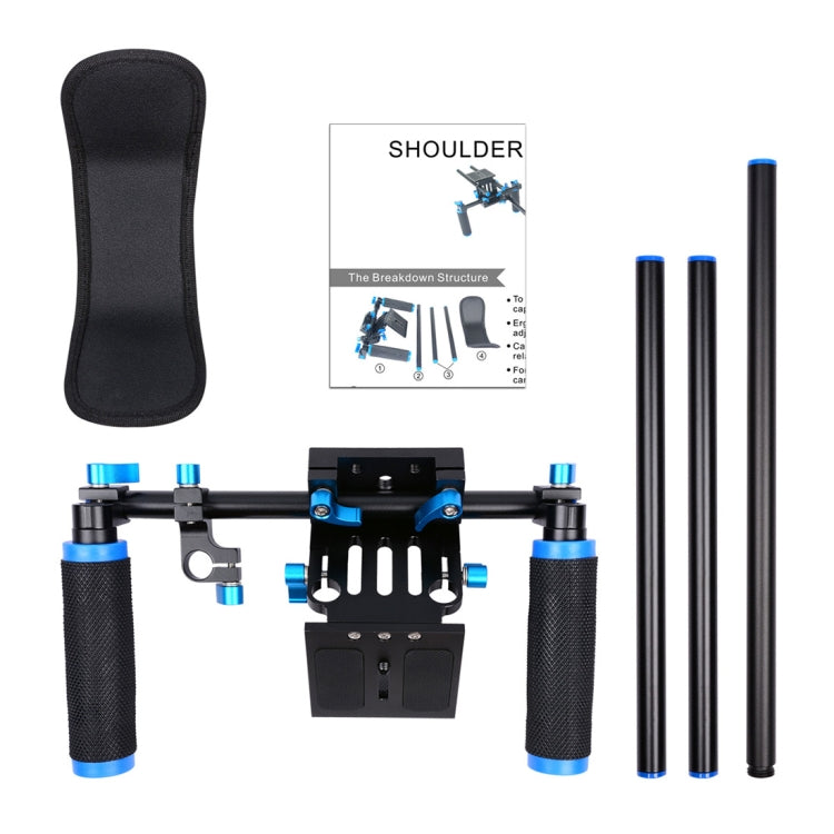 YELANGU YLG0102A-A01 Dual Handle Shoulder Mount Support Kit DSLR Rig