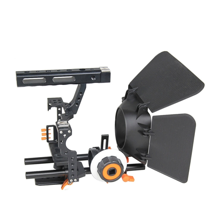 YELANGU YLG1105A A7 Cage Set Include Video Camera Cage Stabilizer / Follow Focus / Matte Box for Sony GH4 / A7S / A7 / A7R / A72 / A7RII / A7SII / A6000 / A6500 / A6300 / A7R3 / A7S3 / A7R4