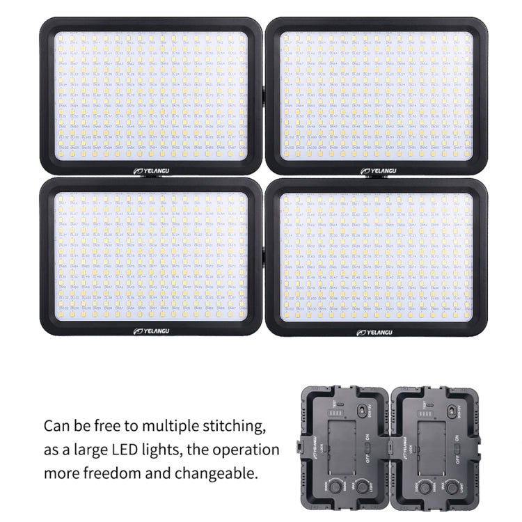 YELANGU YLG0504B 204 LEDs 1000LM 3300-5600K No Polar Dimmable Studio Light Video & Photo Light for Canon, Nikon, DSLR Cameras