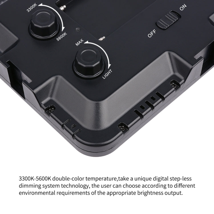 YELANGU YLG0504B 204 LEDs 1000LM 3300-5600K No Polar Dimmable Studio Light Video & Photo Light for Canon, Nikon, DSLR Cameras