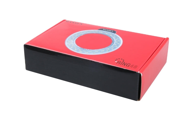 Circular LED Flash Light with 48 LED Lights & 6 Adapter Rings(49mm/52mm/55mm/58mm/62mm/67mm) for Macro Lens