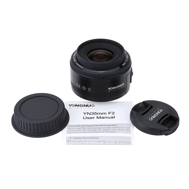 YONGNUO YN35MM F2N 1:2 AF/MF Wide-Angle Fixed/Prime Auto Focus Lens for Nikon DSLR Cameras