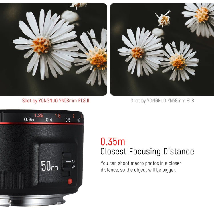 YONGNUO YN50MM F1.8C II F1.8 Auto Focus Lens for Canon EF Mount New Lens