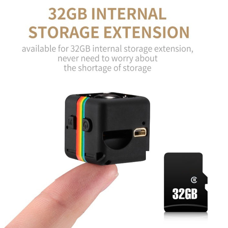 SQ11 Mini DV HD 1080P 2MP Sport Recorder Camera with Holder, Support Monitor Detection & IR Night Vision & TF Card