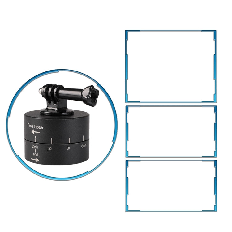 360 Degree Auto Rotation 60 Minutes Time Lapse Stabilizer Tripod Head Adapter for GoPro