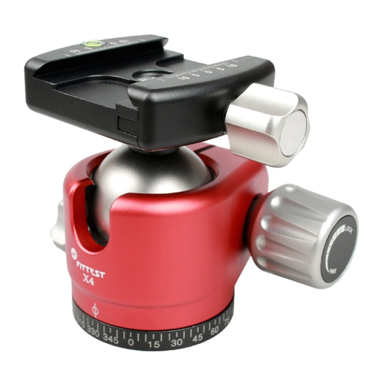 FITTEST X4 Low Center of Gravity High Locking Force Panoramic Ball Head with Quick Release Plate for DSLR & Digital Cameras, Load Max 10kg