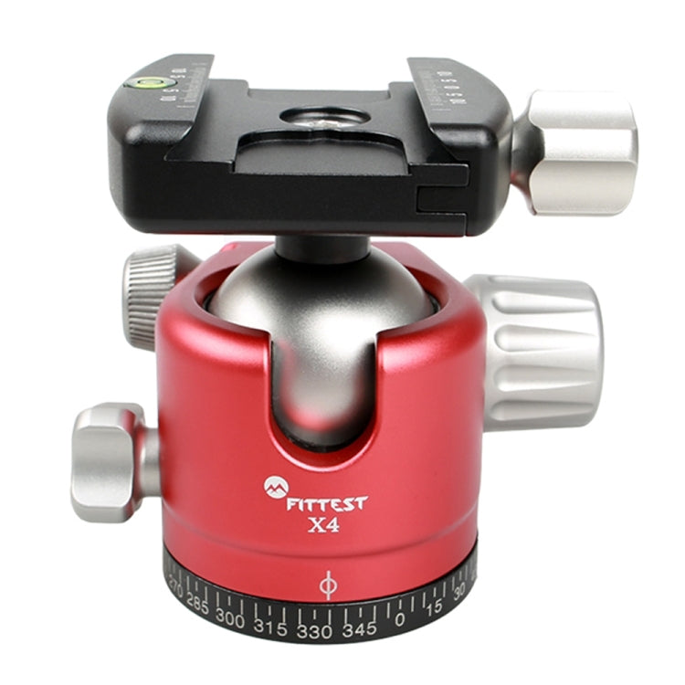 FITTEST X4 Low Center of Gravity High Locking Force Panoramic Ball Head with Quick Release Plate for DSLR & Digital Cameras, Load Max 10kg