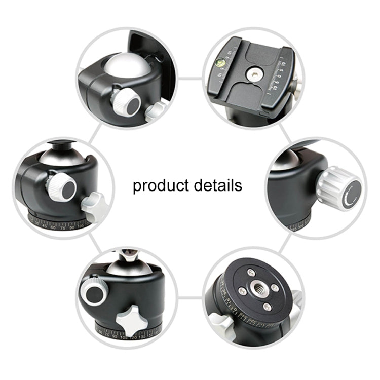 FITTEST X4 Low Center of Gravity High Locking Force Panoramic Ball Head with Quick Release Plate for DSLR & Digital Cameras, Load Max 10kg