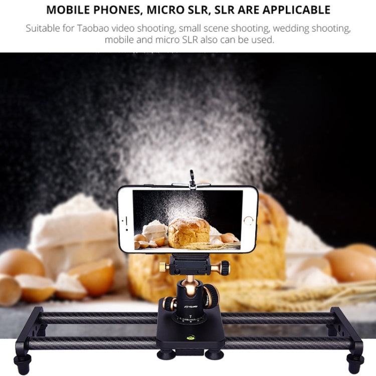 YELANGU L40T 40cm Carbon Fiber Slide Rail Track for SLR Cameras / Video Cameras