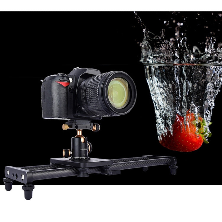 YELANGU L40T 40cm Carbon Fiber Slide Rail Track for SLR Cameras / Video Cameras