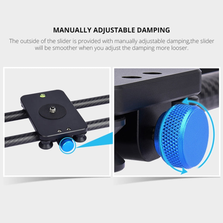 YELANGU L40T 40cm Carbon Fiber Slide Rail Track for SLR Cameras / Video Cameras