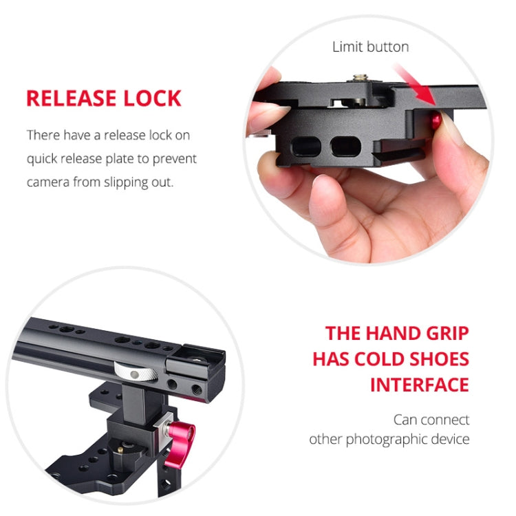 YELANGU C8 YLG0910 Handle Video Camera Cage Stabilizer