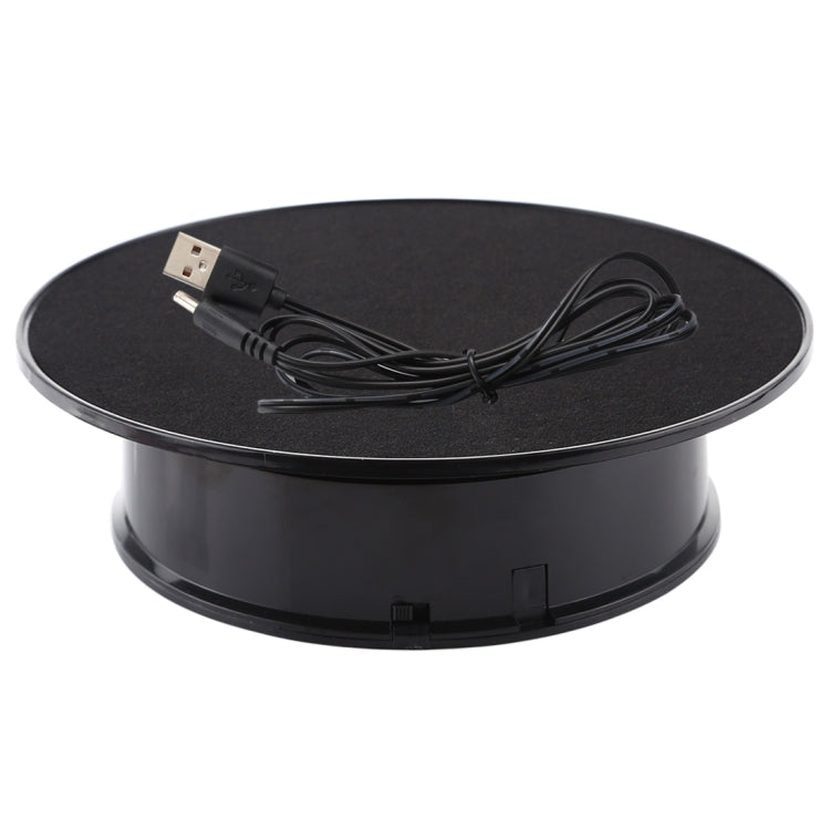 20cm 360 Degree Electric Rotating Turntable Display Stand Photography Video Shooting Props Turntable, Load 1.5kg, Powered by Battery & USB