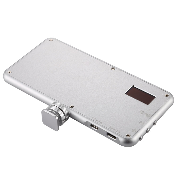 LED011S Pocket 180 LEDs Professional Vlogging Photography Video & Photo Studio Light with OLED Display & Cold Shoe Adapter Mount for Canon / Nikon DSLR Cameras