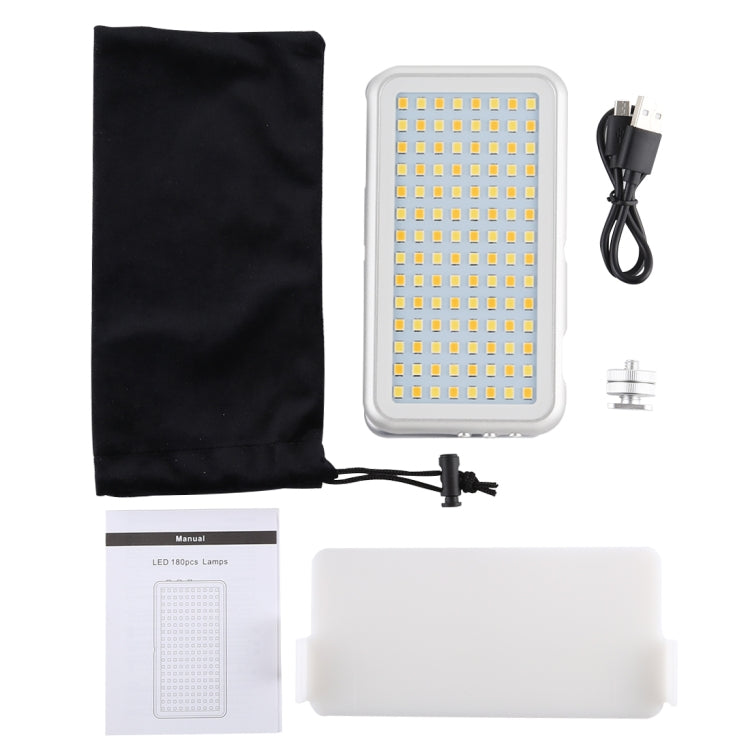 LED-013 Pocket 112 LEDs Professional Vlogging Photography Video & Photo Studio Light with OLED Display & Cold Shoe Adapter Mount for Canon / Nikon DSLR Cameras