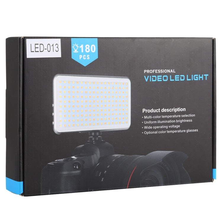 LED-013 Pocket 112 LEDs Professional Vlogging Photography Video & Photo Studio Light with OLED Display & Cold Shoe Adapter Mount for Canon / Nikon DSLR Cameras