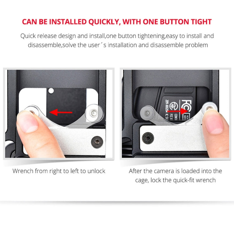 YELANGU C9-A YLG0911A Handle Video Camera Cage Stabilizer for DJI BMPCC 4K