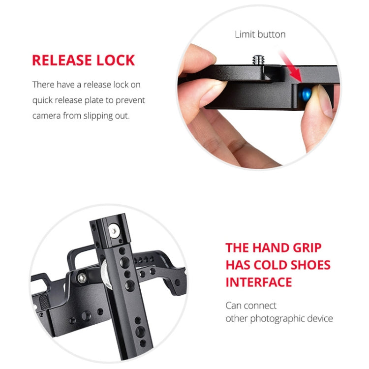 YELANGU C9-A YLG0911A Handle Video Camera Cage Stabilizer for DJI BMPCC 4K