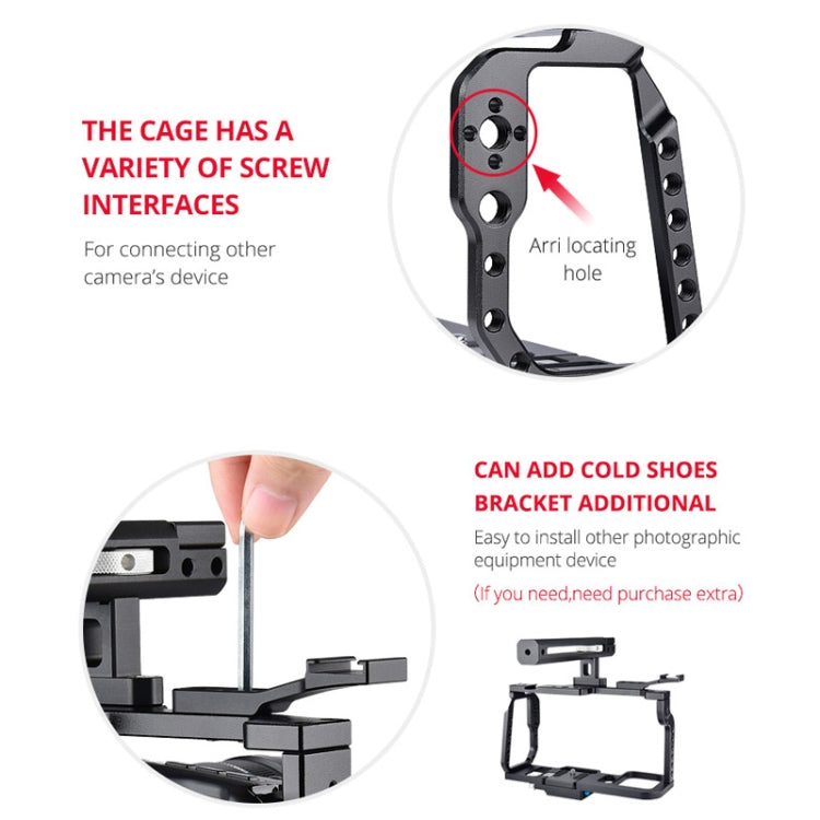 YELANGU C9-A YLG0911A Handle Video Camera Cage Stabilizer for DJI BMPCC 4K