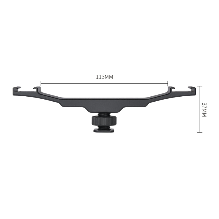 YELANGU YLG0702A Dual Cold Hot Shoe Mount Adapter Aluminum Alloy Extension Bracket