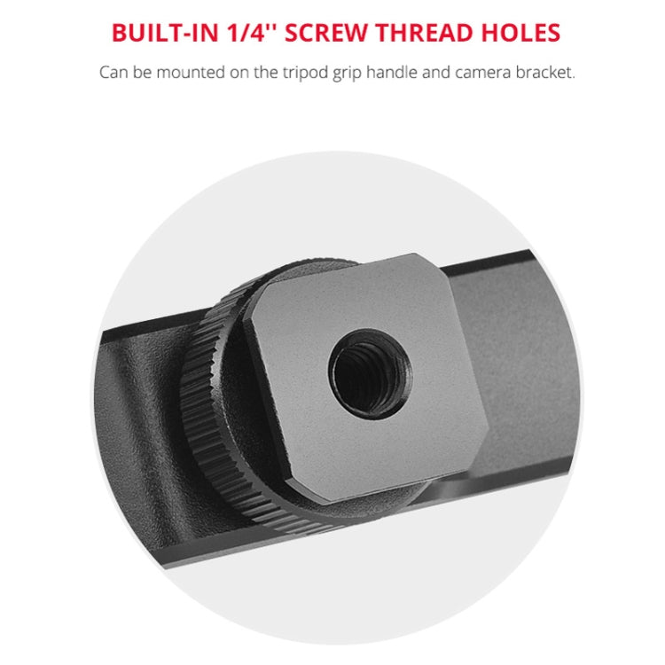 YELANGU YLG0702A Dual Cold Hot Shoe Mount Adapter Aluminum Alloy Extension Bracket