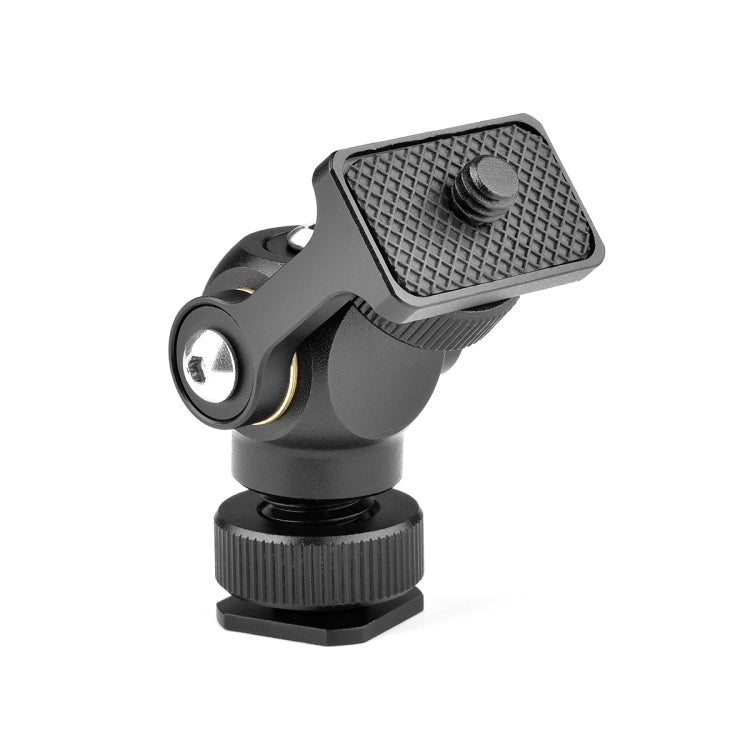 YELANGU 180 Degree Swing Mini Tripod Ball Head Bracket Cold Shoe Mount 1/4 inch Screw Adapter