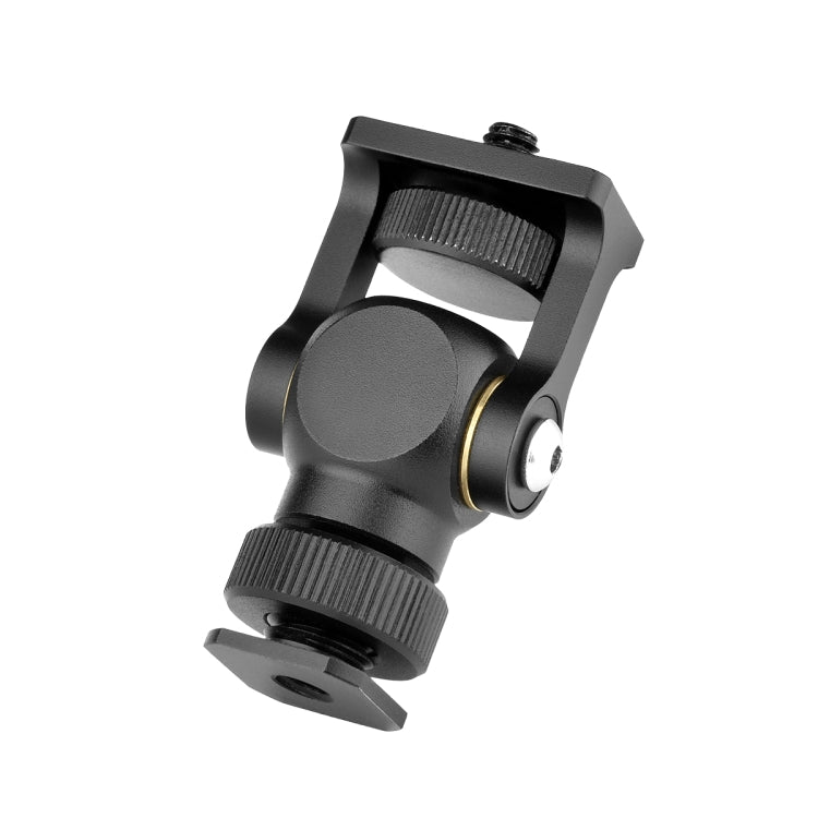 YELANGU 180 Degree Swing Mini Tripod Ball Head Bracket Cold Shoe Mount 1/4 inch Screw Adapter