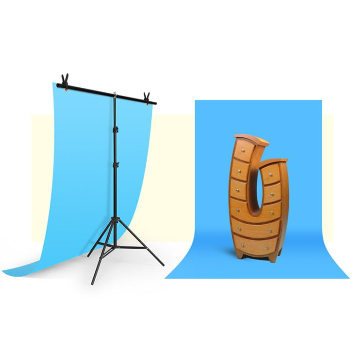 150x200cm T-Shape Photo Studio Background Support Stand Backdrop Crossbar Bracket Kit with Clips, No Backdrop