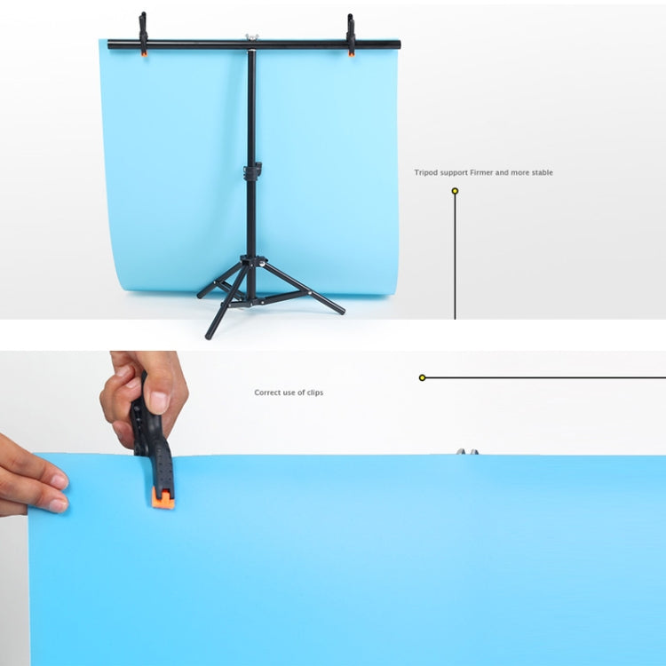 150x200cm T-Shape Photo Studio Background Support Stand Backdrop Crossbar Bracket Kit with Clips, No Backdrop