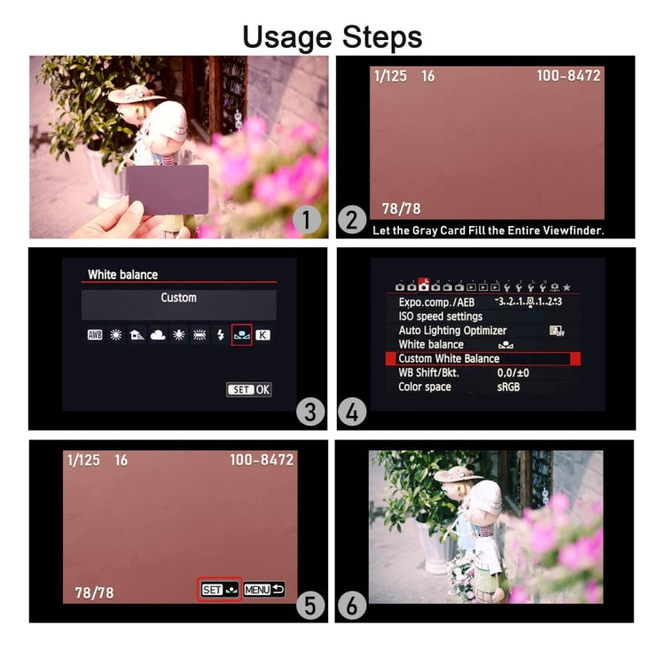 3 in 1 Black White Gray Balance Card / Digital Gray Card with Strap, Works with Any Digital Camera, File Form: RAW and JPEG, Size: 8.7cm x 5.5cm