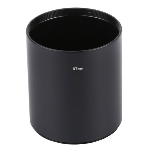 67mm Thread Type Straight Tube Full Metal Lens Hood Shade for Medium Telephoto Lens