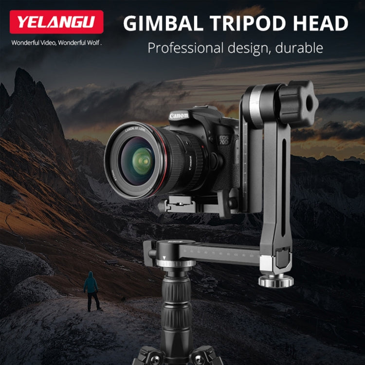 YELANGU A171 YLG0401E-C 360 Degree Rotation Horizontal Cantilever Gimbal Tripod Head for Home DV and SLR Cameras