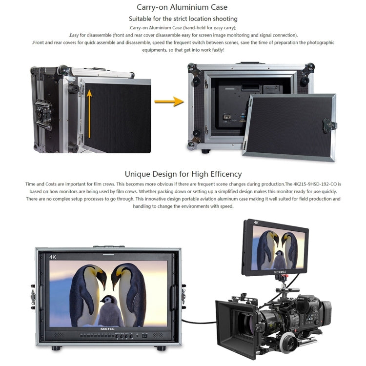 SEETEC 4K215-9HSD-CO 1920x1080 21.5 inch SDI / HDMI Full HD Director Box Camera Field Monitor