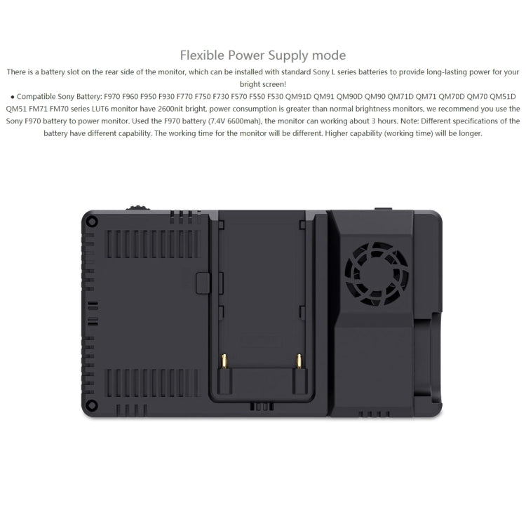 FEELWORLD LUT6 1920x1080 2600 nits 6 inch IPS Screen HDMI 4K Touch Control Camera Field Monitor