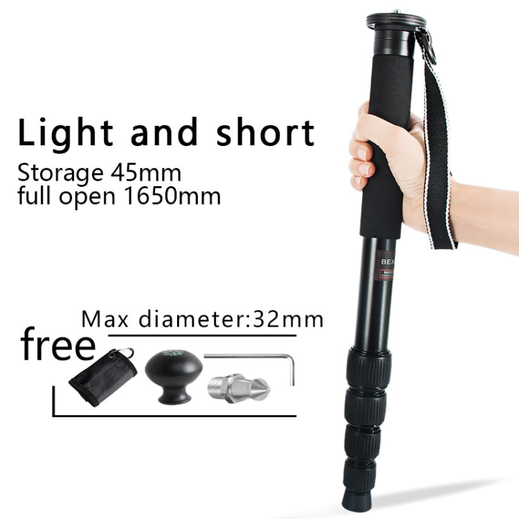 BEXIN MAS325 Portable Travel Outdoor DSLR Camera Aluminum Alloy Monopod Holder
