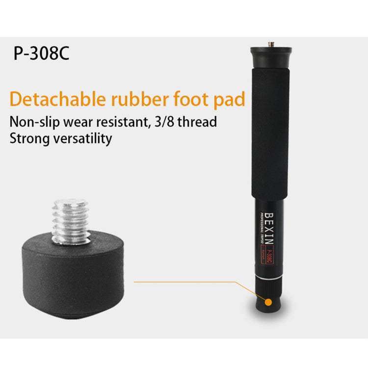 BEXIN P308C Portable Travel Outdoor DSLR Camera Aluminum Alloy Monopod Holder