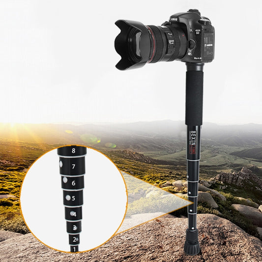 BEXIN P308D Portable Travel Outdoor DSLR Camera Aluminum Alloy Monopod Holder